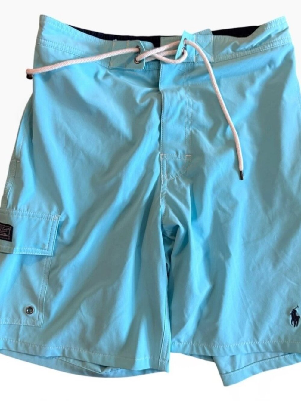 Polo Ralph Lauren Swim Trunks Mens S Aqua Board Shorts Drawstring Cargo